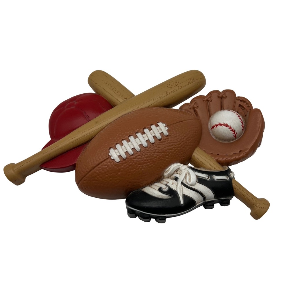 Burwood Products Multi Sports Wall Plaque Kids Room Decor 90s Vintage 3260 Retro